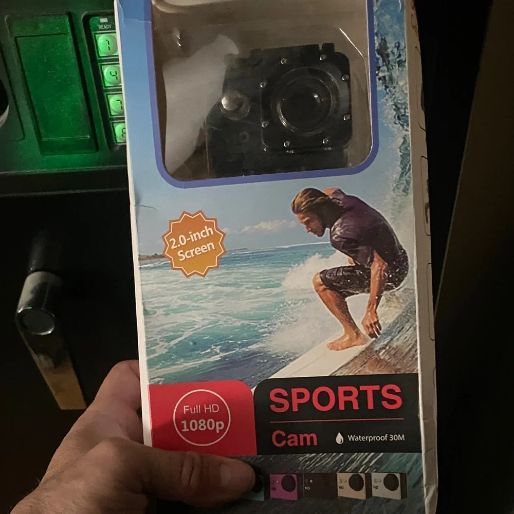 Sports Cam Black - Waterproof Action Camera